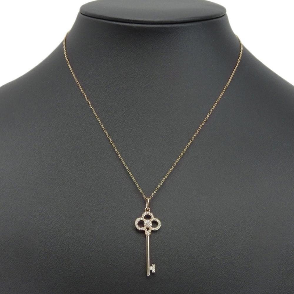 🗝 14k Gold Vintage Plated Key Pendant Necklace New
